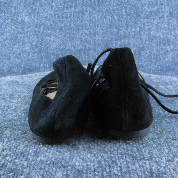 Steve Madden Eleanorr‎ Women Flat Shoes Black Leather Lace Up Size 8.5 Medium - Picture 5 of 9